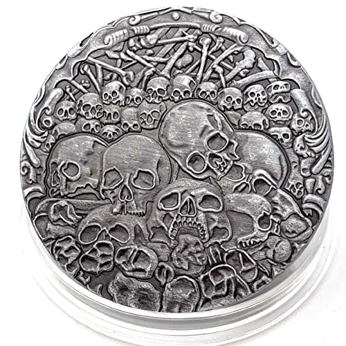 Stakee Halloween-Gedenkmünzen Schädelkopf-Souvenirmünzen Silbersammlungsmünze Herausforderungsmünze Weihnachts-Souvenirmünze Stakee Halloween-Gedenkmünzen Schädelkopf-Souvenirmünzen Silbersammlungsmünze Herausforderungsmünze Weihnachts-Souvenirmünze von Stakee