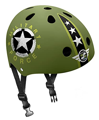 STAMP - SKATE HELM mit einstellbaren Tailleneinstellungen (ca. 54-60 cm) - SKIDS CONTROL Military von Stamp