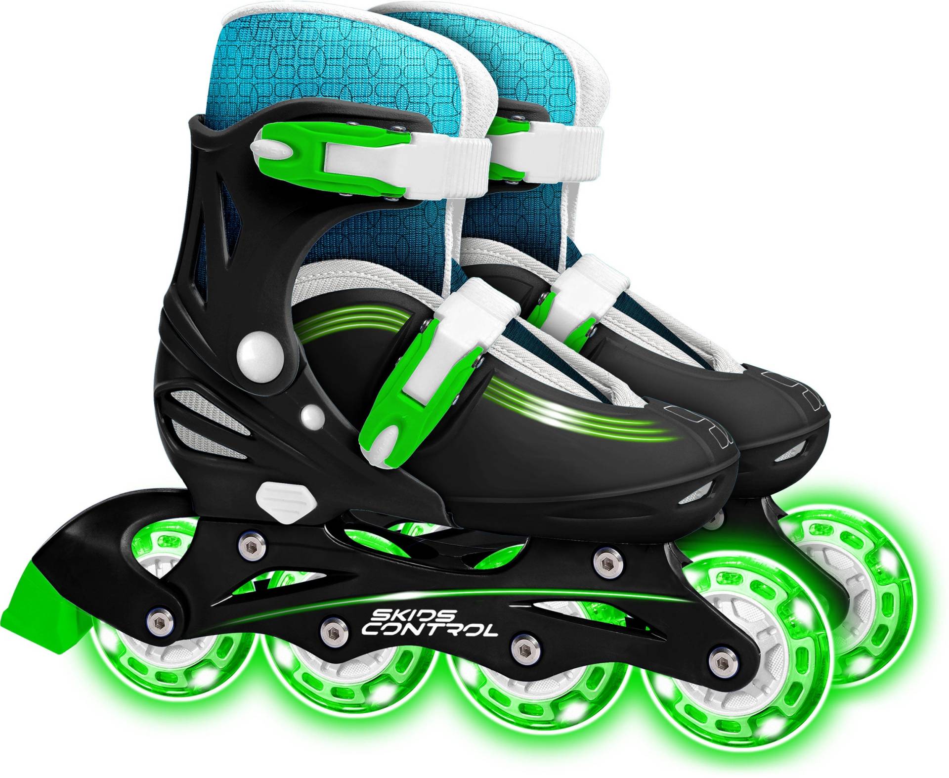 Stamp Skids Control Light-Up Inlineskates Größe 30-33, Grün/Schwarz von Stamp