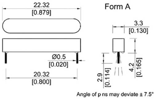 StandexMeder Electronics MK06-8-C Reed-Kontakt 1 Schließer 180 V/DC, 180 V/AC 0.5A 10W von StandexMeder Electronics