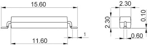 StandexMeder Electronics MK16-C-2 Bulk SMD-Reed-Kontakt 1 Schließer 200 V/DC, 200 V/AC 0.4A 10W von StandexMeder Electronics