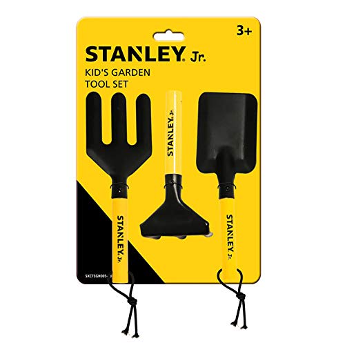 Stanley Jr. SGH001-03-SY Gartengeräte Garten Handwerkzeug Set für Kinder, Gelbschwarz von Stanley Jr.