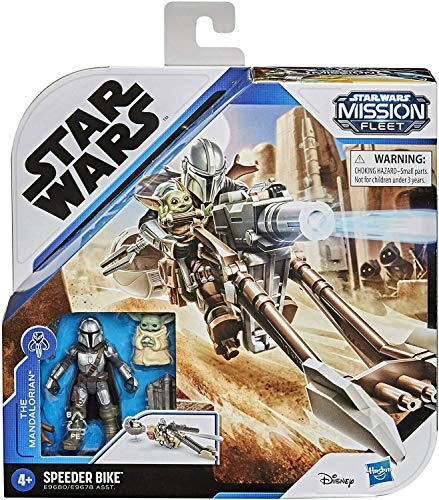 Collect Star Wars Mission Fleet - The Mandalorian and the Child - Speeder Bike and 2 x 2,5 Zoll Figuren! Schützen Sie das Kind! von Star Wars