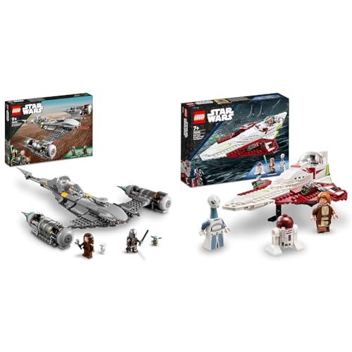 LEGO Star Wars Der N-1 Starfighter des Mandalorianers aus Das Buch von Boba Fett & Star Wars Obi-Wan Kenobis Jedi Starfighter, Spielzeug zum Bauen mit Taun We von Star Wars