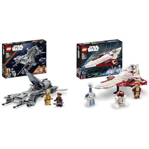 LEGO Star Wars Snubfighter der Piraten Set, The Mandalorian Staffel 3 Spielzeug & Star Wars Obi-Wan Kenobis Jedi Starfighter von Star Wars