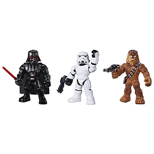 MELARQT Star Wars Galactic Heroes Mega Mighties Actionfiguren, Stormtrooper, Darth Vader und Chewbacca, 25,4 cm, für Kinder ab 3 Jahren von Star Wars