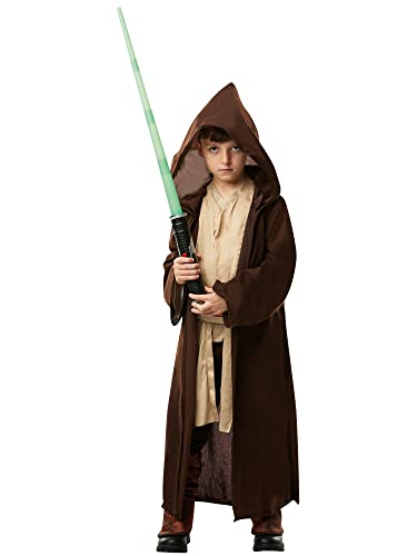 Rubie's Official Disney Star Wars Deluxe Jedi-Gewand mit Kapuze, Kindergröße L, Alter 7 - 8 Jahre Halloween von Rubie's