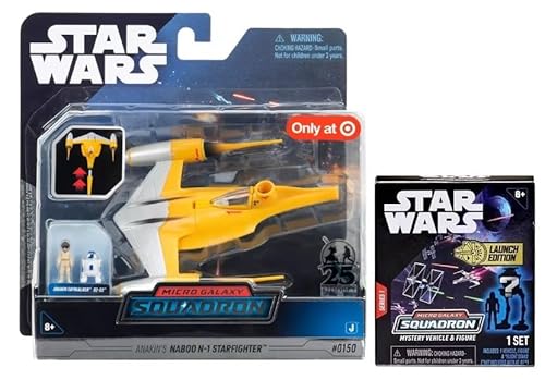 STAR WARS Micro Galaxy Squadron Combo Pack Bundle with 1 Series Blind Box (Anakin's Naboo N-1 Starfighter Episode 1 Collection) von Star Wars