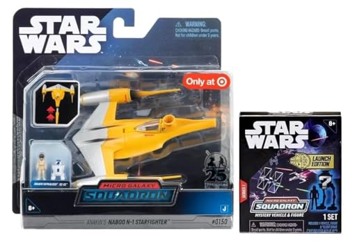 STAR WARS Micro Galaxy Squadron Combo Pack Bundle with 1 Series Blind Box (Anakin's Naboo N-1 Starfighter Episode 1 Collection) von Star Wars