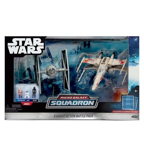 STAR WARS Micro Galaxy Squadron Evasive Action Battle Pack, 12-teiliges Actionfiguren-Spielset, Sammler-Baupläne enthalten von Star Wars