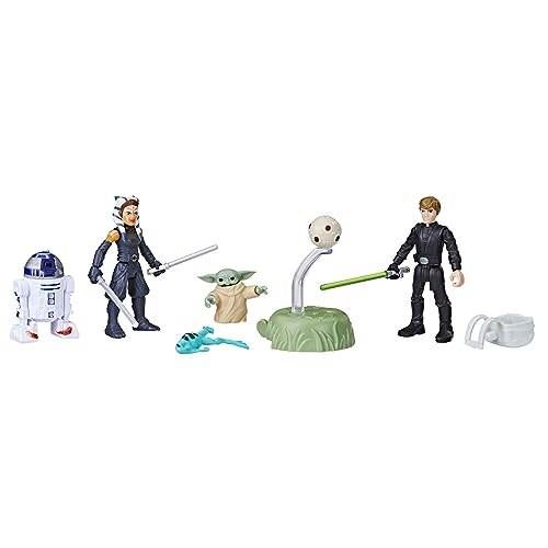 STAR WARS Mission Fleet, 2,5 Zoll Grogu Actionfiguren-Set mit 4 Figuren & 7 Zubehörteilen, Spielzeug für 4-jährige Jungen & Mädchen von Star Wars