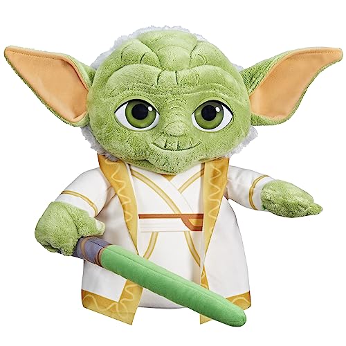 STAR WARS Young Jedi Adventures Master Yoda Plush, Plush, Toys, Preschool Toys for 3 Year Old Boys & Girls von Star Wars