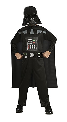 Star Wars Rubies Darth Vader OPP Günstiges Kostüm für Jungen oder Mädchen, Jumpsuit, Bedruckt, Schwarz, Umhang und Maske, offizielles Halloween, Weihnachten, Karneval und Geburtstag von Star Wars