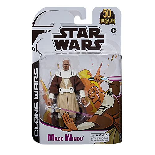 Star Wars Black Series Wal-Mart Limited Actionfigur, Clone Wars Paket, Mace Windu / Star Wars 2022 The Black Series The CLONE Wars 15,2 cm Actionfigur Mace Windu Movie Star Wars CW 2D von Star Wars