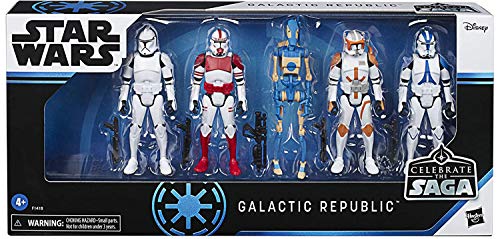 Star Wars Celebrate Saga 9,5 cm große Basic Figur 5 Pack Galactic Republic (Commander Cody & 501 Trooper & Shocktrooper & OOM-10) / Star Wars 2020 Celebrate the Saga 9,5 cm Basic Figure 5PACK GALACTIC von Star Wars