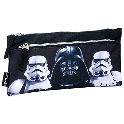 Star Wars Darth Vader und Stormtrooper Schatten Bleistift-Federmäppchen mit Zwei Taschen (schwarz) von Star Wars