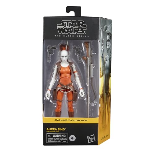 Hasbro Star Wars F1870 Black Series Aurra Sing 15,2 cm groß The Clone Wars Sammel-Actionfigur, Spielzeug für Kinder ab 4 Jahren, Einfarbig, Mehrfarbig von Star Wars