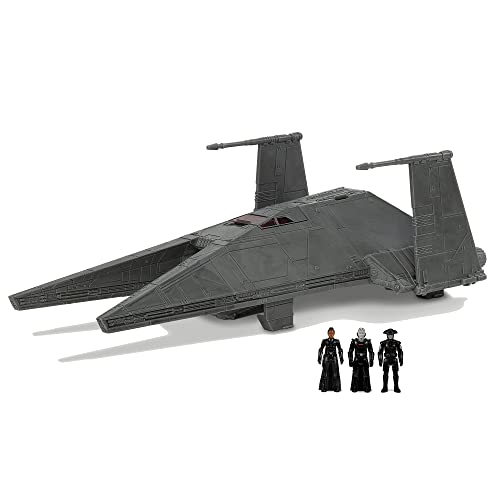 Star Wars Micro Galaxy Squadron Inquisitor Transport Scythe - 17.8 cm Raumschiff-Klasse Fahrzeug mit DREI 2,5 cm Mikro-Figuren-Zubehör von Star Wars