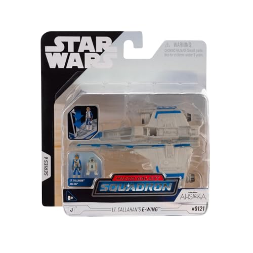 Star Wars Micro Galaxy Squadron SWJ0147 - E-Wing Starfighter, offizielles 7,5 cm Fahrzeug mit Figuren von Star Wars