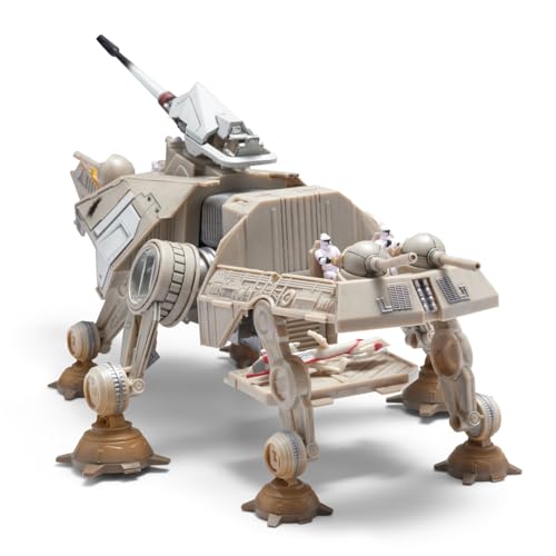 Star Wars Micro Galaxy Squadron SWJ0167 - at-TE, offizielles 23 cm Fahrzeug mit Figuren von Jazwares