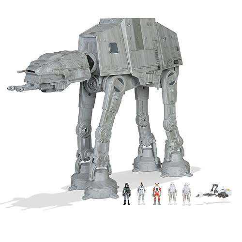 Star Wars Micro Galaxy Squadron SWJ0170 - at-at, offizielles 25cm Fahrzeug mit Licht, Sound und Figuren von Star Wars