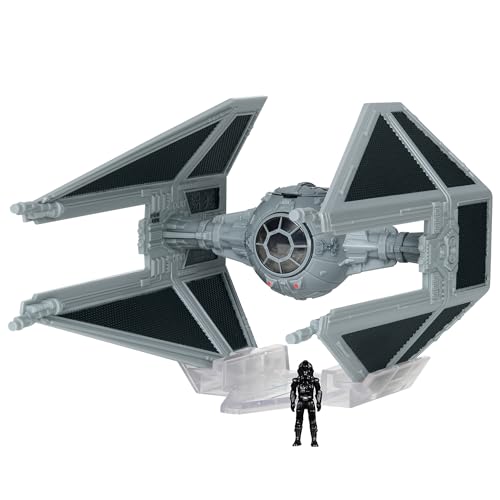 Star Wars Micro Galaxy Squadron TIE Interceptor – 7,6 cm Light Armor Class Fahrzeug mit 2,5 cm Mikrofiguren-Zubehör von Star Wars