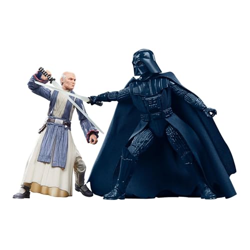 Star Wars OBI-Wan Kenobi and Darth Vader Action Figure Set (Ralph McQuarrie Edition) A New Hope Black Series 6-Inch by Hasbro F7647 Ages 4 and Up von Hasbro