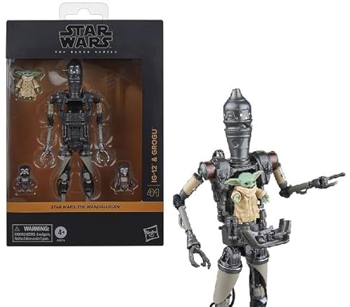 Star Wars The Black Series HSG0074 Actionfigur IG-12 & Grogu Deluxe Edition, 15 cm von Star Wars