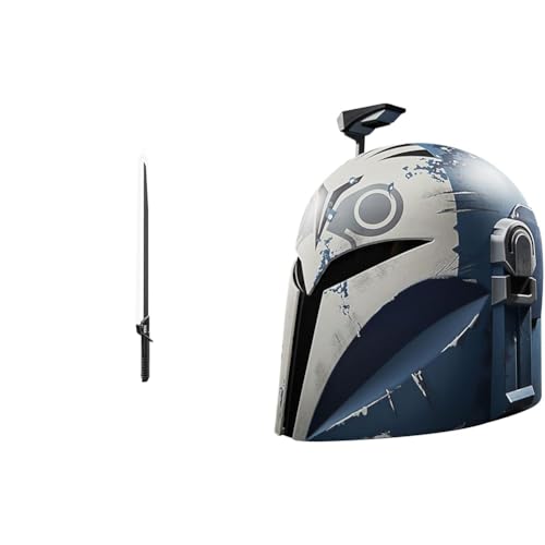 Star Wars The Black Series Mandalorianer Dunkelschwert Force FX Elite Lichtschwert & The Black Series elektronischer BO-Katan Kryze Premium Helm, Rollenspielprodukt The Mandalorian, ab 14 Jahren von Star Wars