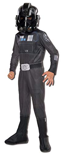 Star Wars Tie Fighter Pilot Kostüm Kinder 3-TLG. Overall Gürtel Maske schwarz - M von Rubie's