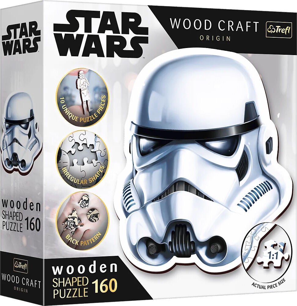 Trefl Wood Craft Origin Star Wars Puzzle Stormtrooper Helmet 160 Teile von Star Wars