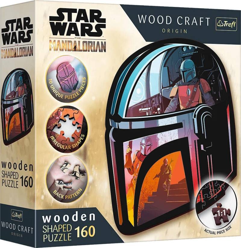 Trefl Wood Craft Origin Star Wars Puzzle The Mandalorian 160 Teile von Star Wars