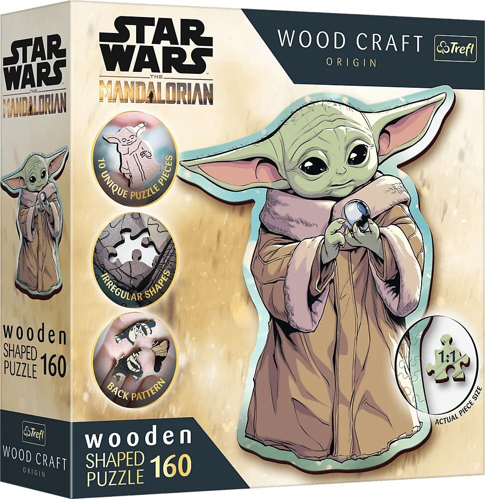 Trefl Wood Craft Origin Star Wars The Mandalorian Puzzle Grogu 160 Teile von Star Wars