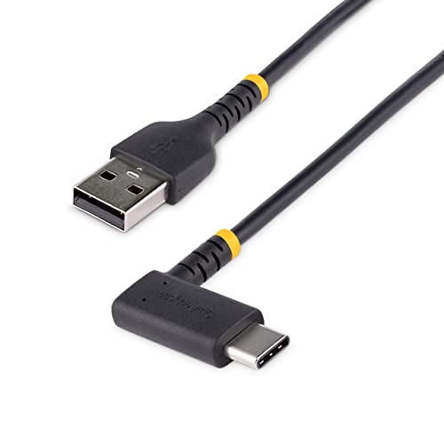 StarTech.com 2 m USB-A Auf USB-C Ladekabel - USB-C Winkelstecker - Robustes Schnellladekabel Mit Aramidfaser - USB 2.0 A Zu Typ-C - 3A - USB Ladekabel Für Handy, Tablets (R2ACR-2M-USB-CABLE) von StarTech.com