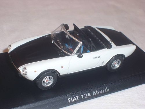 Starline FIAT 124 Abarth Cabrio Schwarz Weiss 1/43 Modellauto Modell Auto von Starline