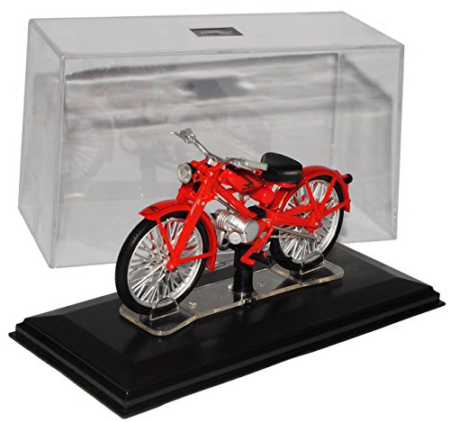 Starline Moto Guzzi Motoleggera Rot mit Sockel und Vitrine 1/24 Modell Motorrad von Starline