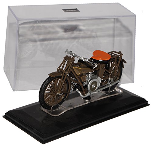 Starline Moto Guzzi Normale Grün mit Sockel und Vitrine 1/24 Modell Motorrad von Starline