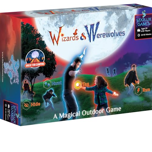 Starlux Games Wizards & Werewolves: EIN aktives Outdoor-Gruppenspiel mit Hide and Seek, Tag und nachleuchtenden Elementen, perfekt für RPG, DND, LARP und Kostüm-Fans von Starlux Games