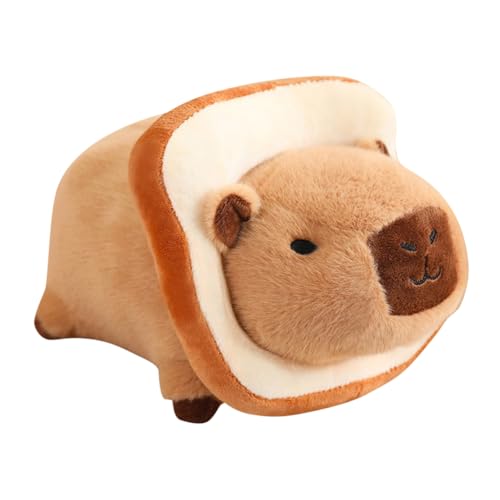 Starnearby Capybara Kuscheltier, 2024 Neue Niedliche Capybara Plüschtier, Simulation Capibara Plushie Puppen, Super Weiche Plüsch Spielzeug Geburtstagsgeschenk für Kinder (Toast Capybara) von Starnearby