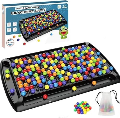 Starnearby Intellektuelles Schachbrett Doppelduell Magnetisches Schachspiel Elimination Brettspiel Regenbogenball Schachbrett Strategiespiele für Kinder Erwachsene Familienspiele Partyspiele (241pcs) von Starnearby