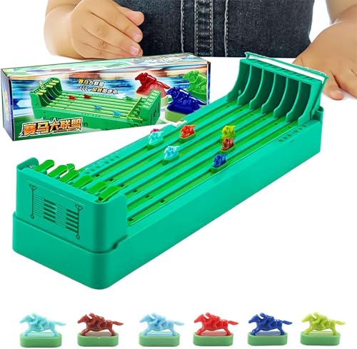 Starnearby Pferderennen Spiel Elektrisch, Tischspiel Pferde Spiele, Horse Racing Game mit 6 Pferde, Interaktives Tabletop Spiele für Kinders Erwachsene, Party Spiele für Familie (1 pcs) von Starnearby