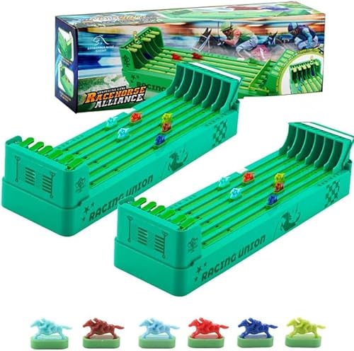 Starnearby Pferderennen Spiel Elektrisch, Tischspiel Pferde Spiele, Horse Racing Game mit 6 Pferde, Interaktives Tabletop Spiele für Kinders Erwachsene, Party Spiele für Familie (2 pcs) von Starnearby