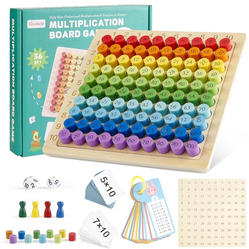 StarryTiger Montessori Multiplikationsbrett, 1x1 Lernen Spiel für Grundschüler, Multiplikationstafel Holz, Montessori Pädagogisches Spielzeug für Mathematische Manipulationen Kinderzählspielzeug von StarryTiger