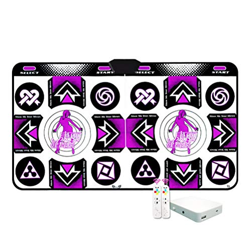 Stecto Doppelte Tanzmatte, Tanzmatte, rutschfest, langlebig, verschleißfest, Tanzmatte, Tanzmatte, Tanzmatte, Pad Dancer Blanket t mit USB PC, 165 x 81 cm von Stecto