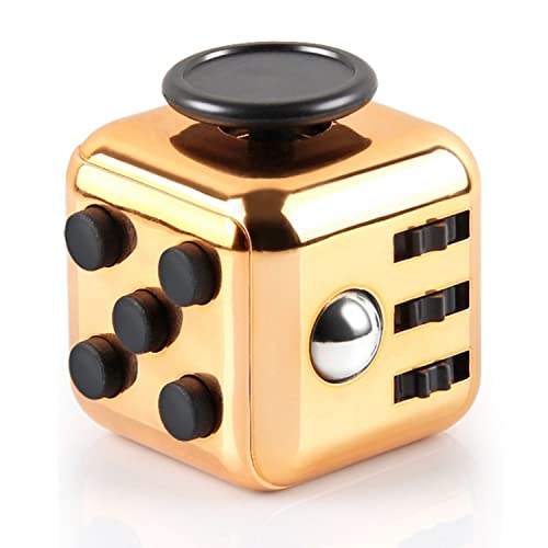 Steemjoey Fidget Toy Cube Anti Stess Würfel Stresswürfel Spielzeug zum Stressaubbau bei Nervösität für alle Altersklassen in Schwarz, kleines Geschenk für Männer Frauen Kinder von Steemjoey