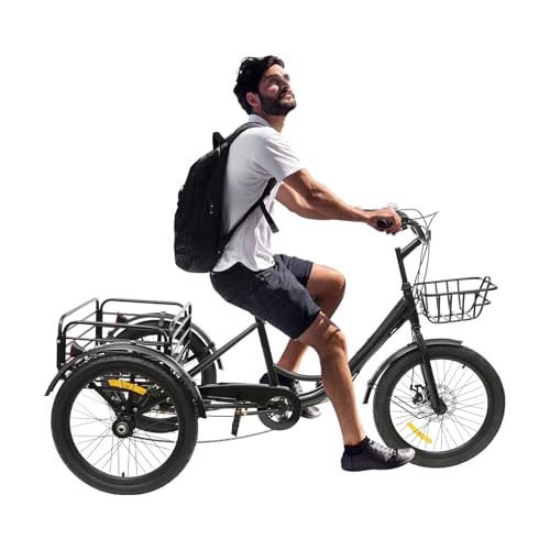 Dreirad für Erwachsene, 20 Zoll Falt Dreirad 7 Gang Dreirad 3 Räder Fahrrad Senioren Dreirad Klapprad mit LED Licht und 2Korb, Höhenverstellba Mädchen Jungen Cruise Bikes Dreirad für Erwachsene, 20 Zoll Falt Dreirad 7 Gang Dreirad 3 Räder Fahrrad Senioren Dreirad Klapprad mit LED Licht und 2Korb, Höhenverstellba Mädchen Jungen Cruise Bikes von Steeviuzj