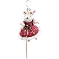 STEIFF 007453 Mrs Santa Maus Ornament 11 cm weiß von Steiff