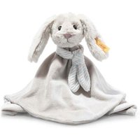 STEIFF 242250 Soft Cuddly Friends Hoppie Hase Schmusetuch, hellgrau 26 cm von Steiff