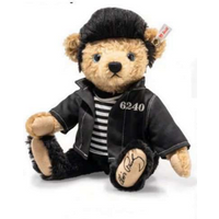 STEIFF 356261 Teddybär Elvis 32 cm Mohair, beige/scwarz von Steiff