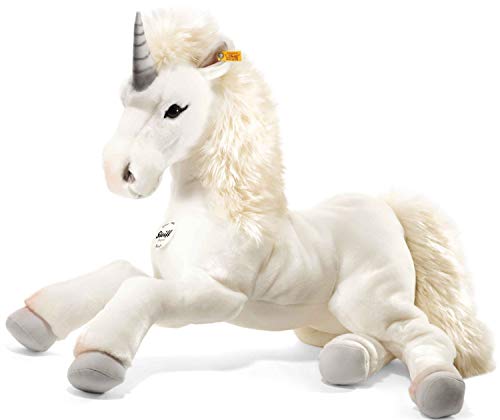 Steiff 015090 Starly Schlenker Einhorn 70cm, Weiss liegend von Steiff